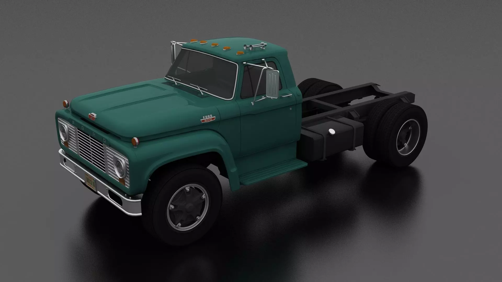F-Series F-800 Truck Chassis 1964 Low-poly 3D model