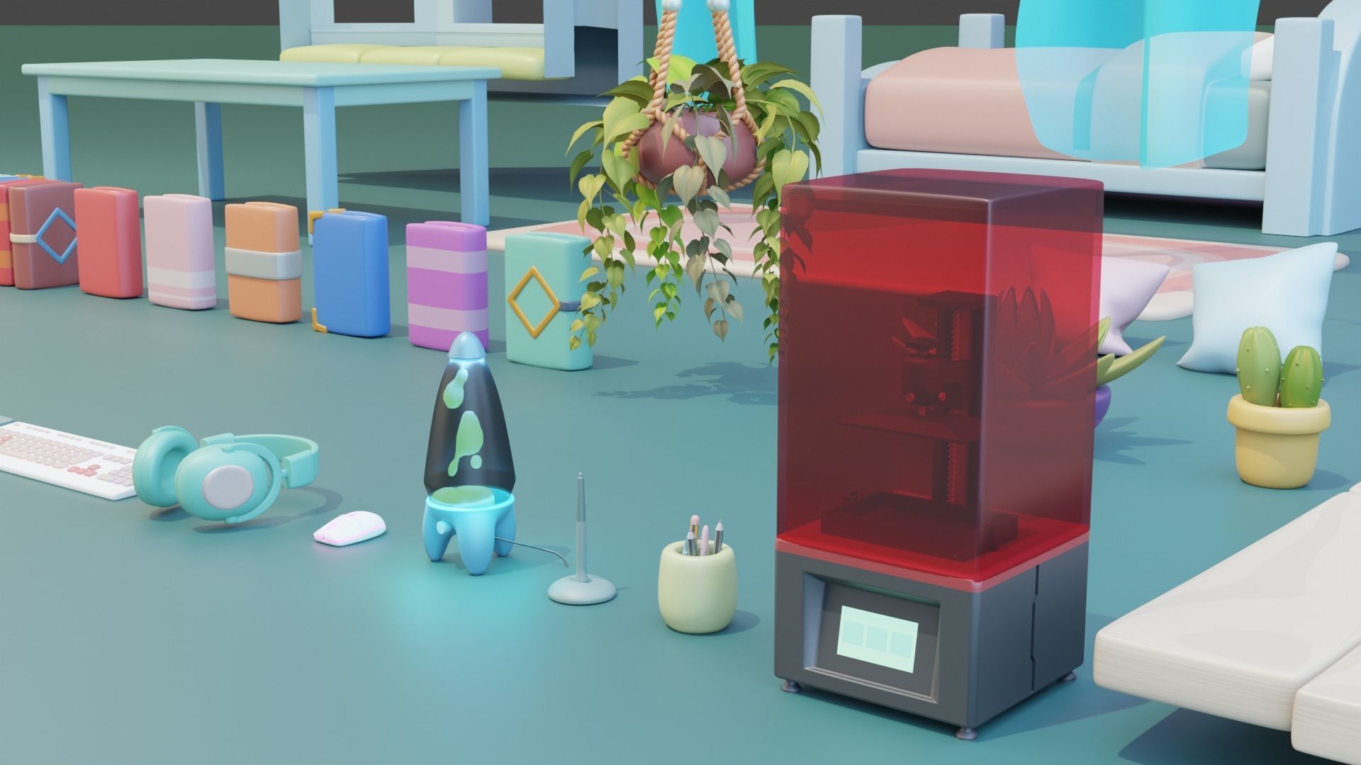 Cozy Room 3D Asset Pack Low-poly 3D model_8