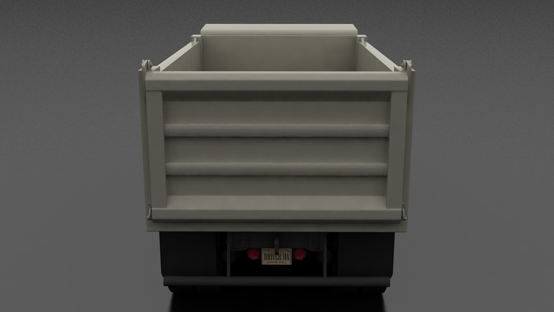 T-Series T-850 Dump Truck 1964 Tandem Axle Low-poly 3D model_3