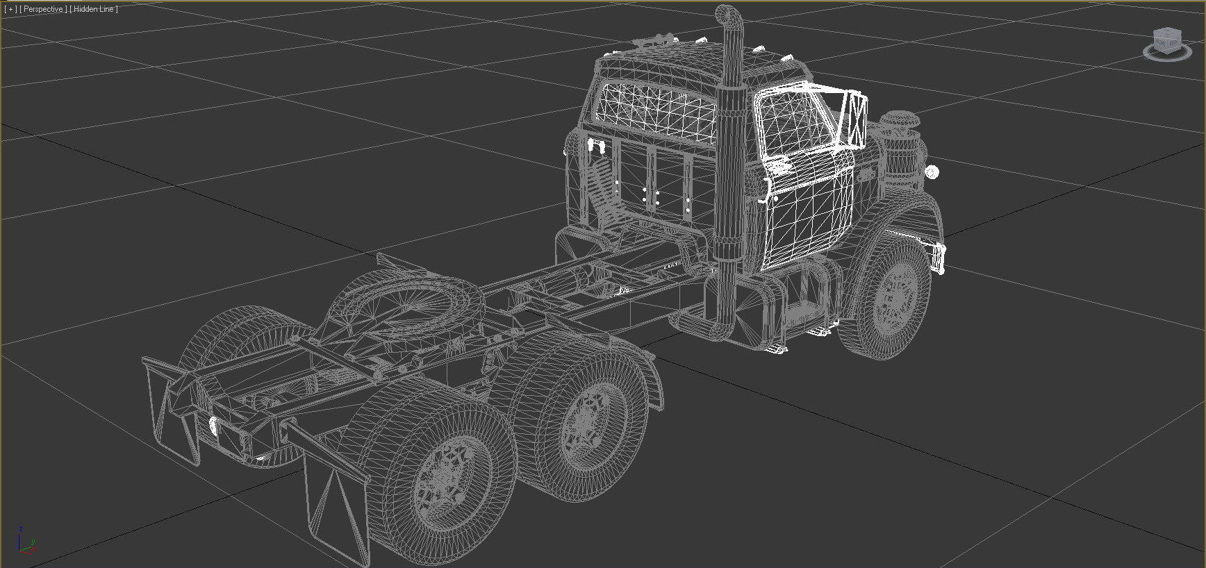N-Series NT-950-D Semi Truck 1966 Low-poly 3D model_9