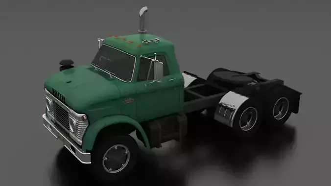 N-Series NT-950-D Semi Truck 1966 Low-poly 3D model N-Series NT-950-D Semi Truck 1966 Low-poly 3D model