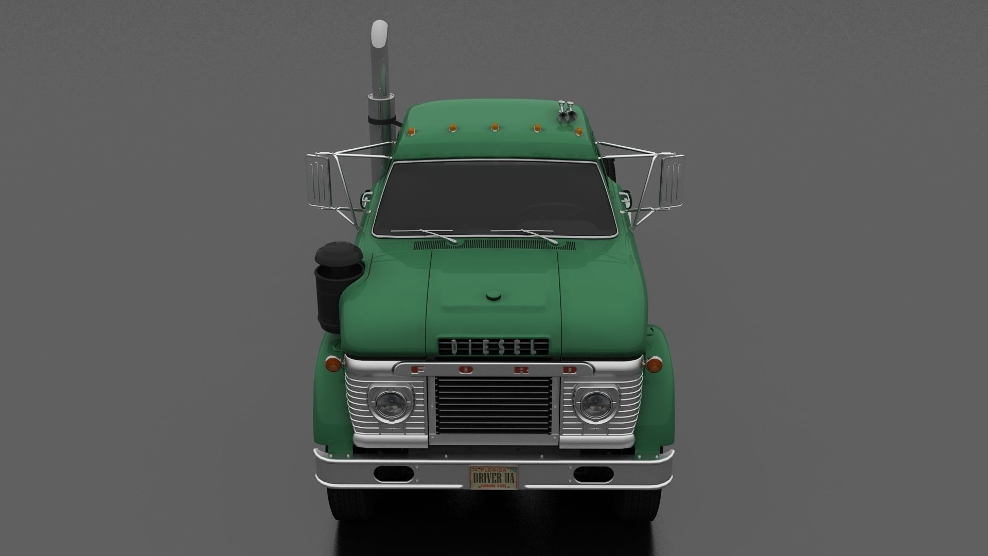 N-Series NT-950-D Semi Truck 1966 Low-poly 3D model_7