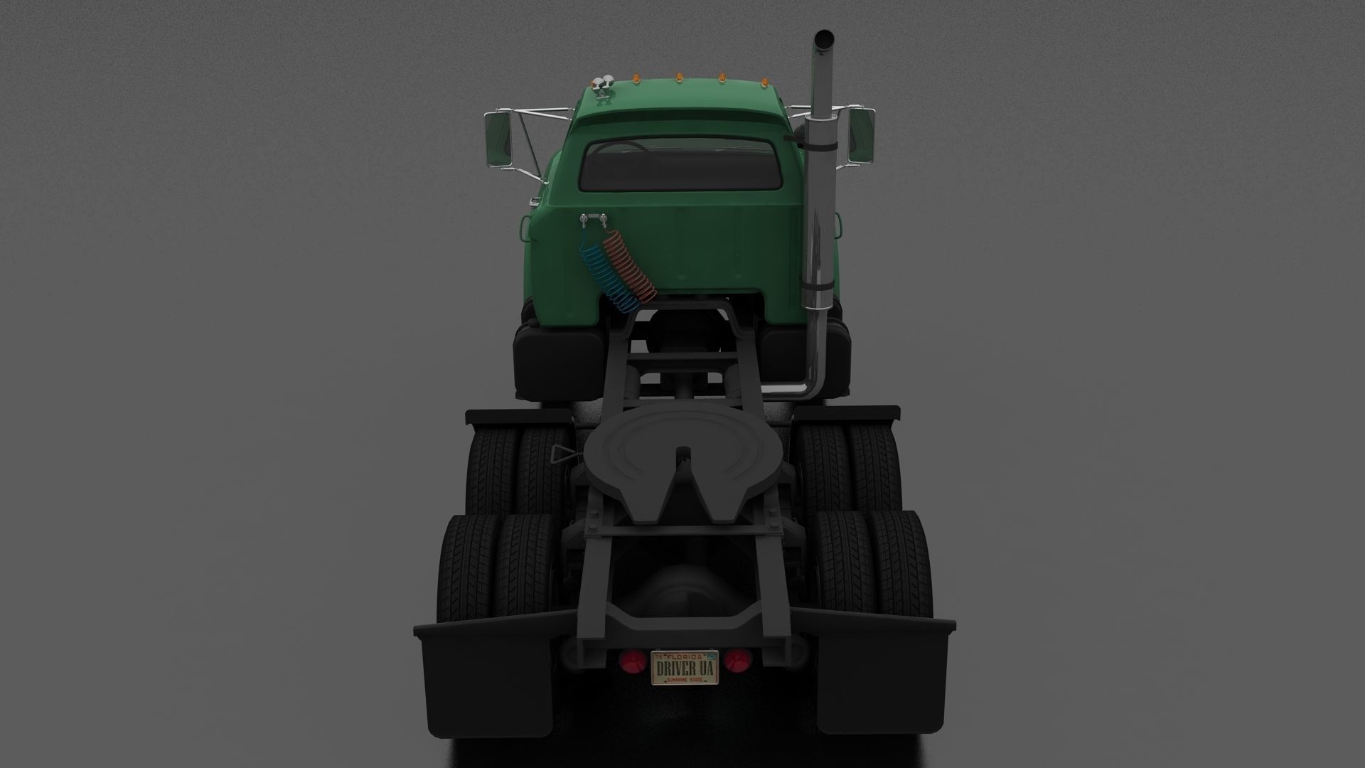 N-Series NT-950-D Semi Truck 1966 Low-poly 3D model_3