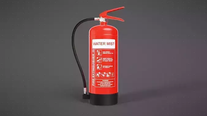 Water Mist Fire Extinguisher 3D model