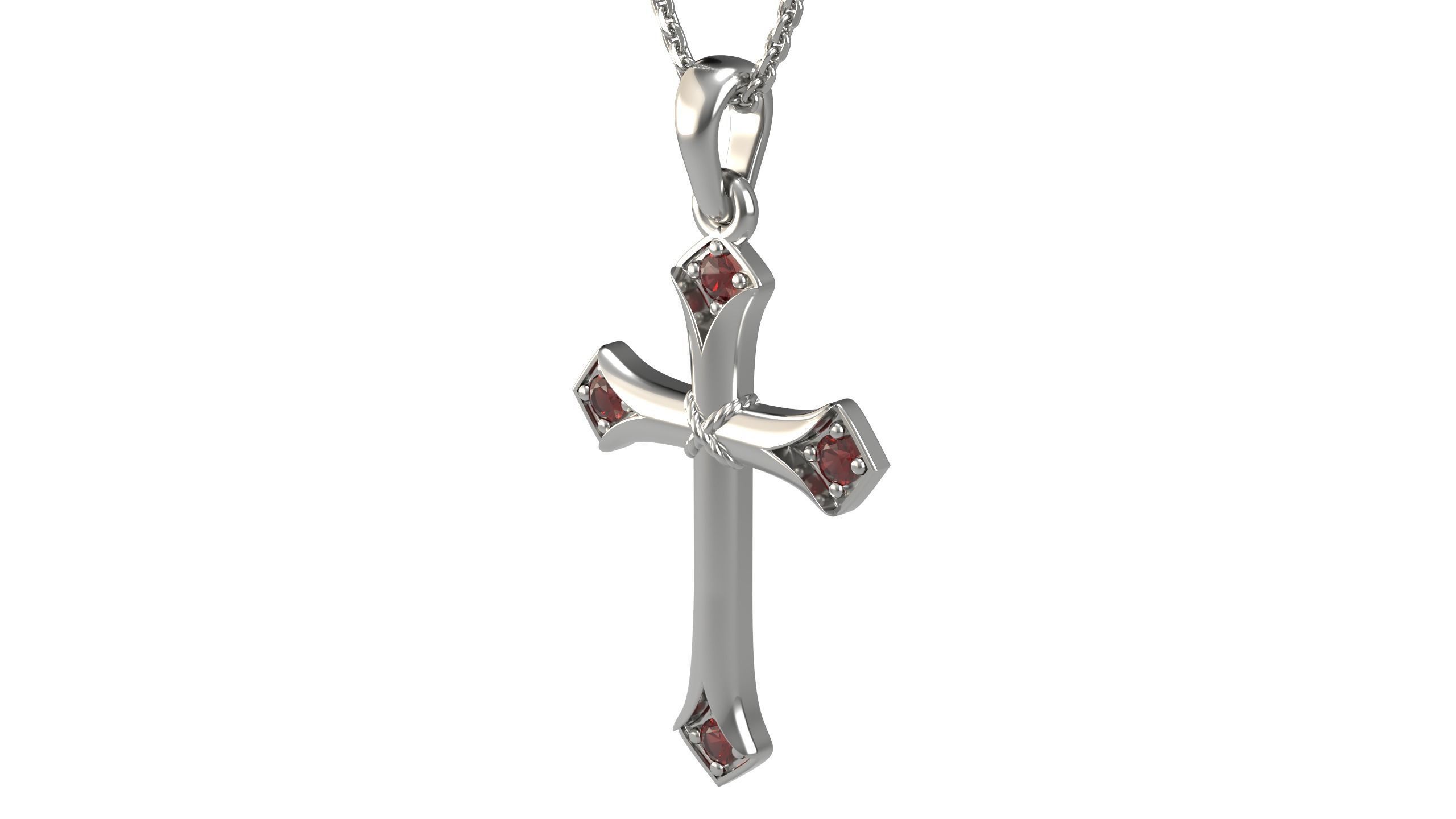 Cross pendant 24 3D print model_2