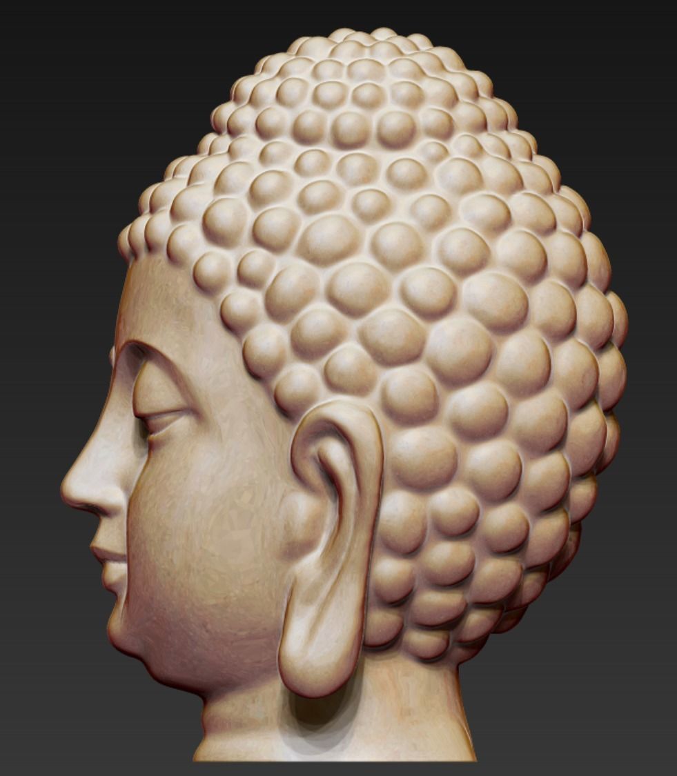 Buddha Head 3D print model_2