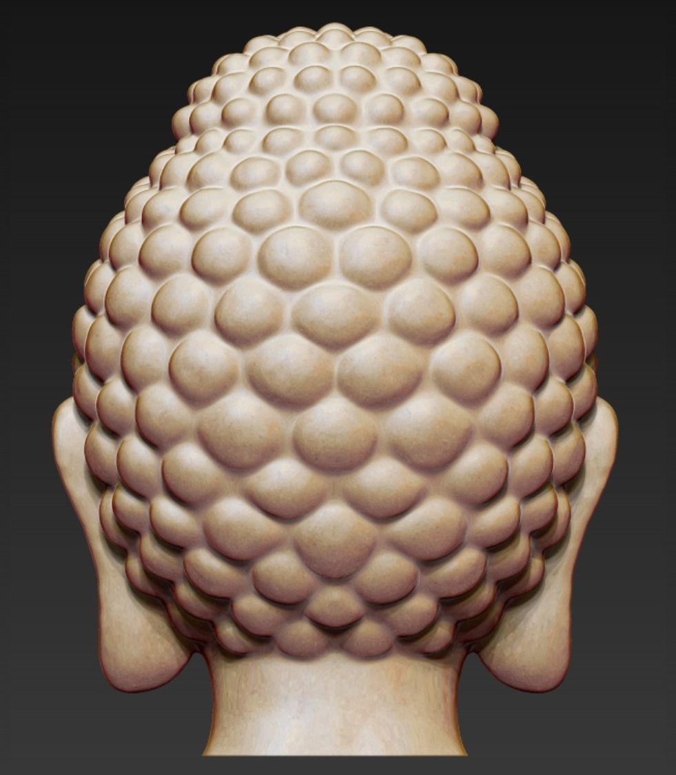 Buddha Head 3D print model_3
