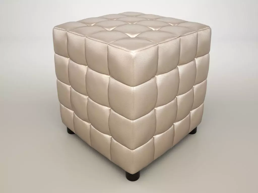 Izzo Stone Cube Ottoman 3D model_0