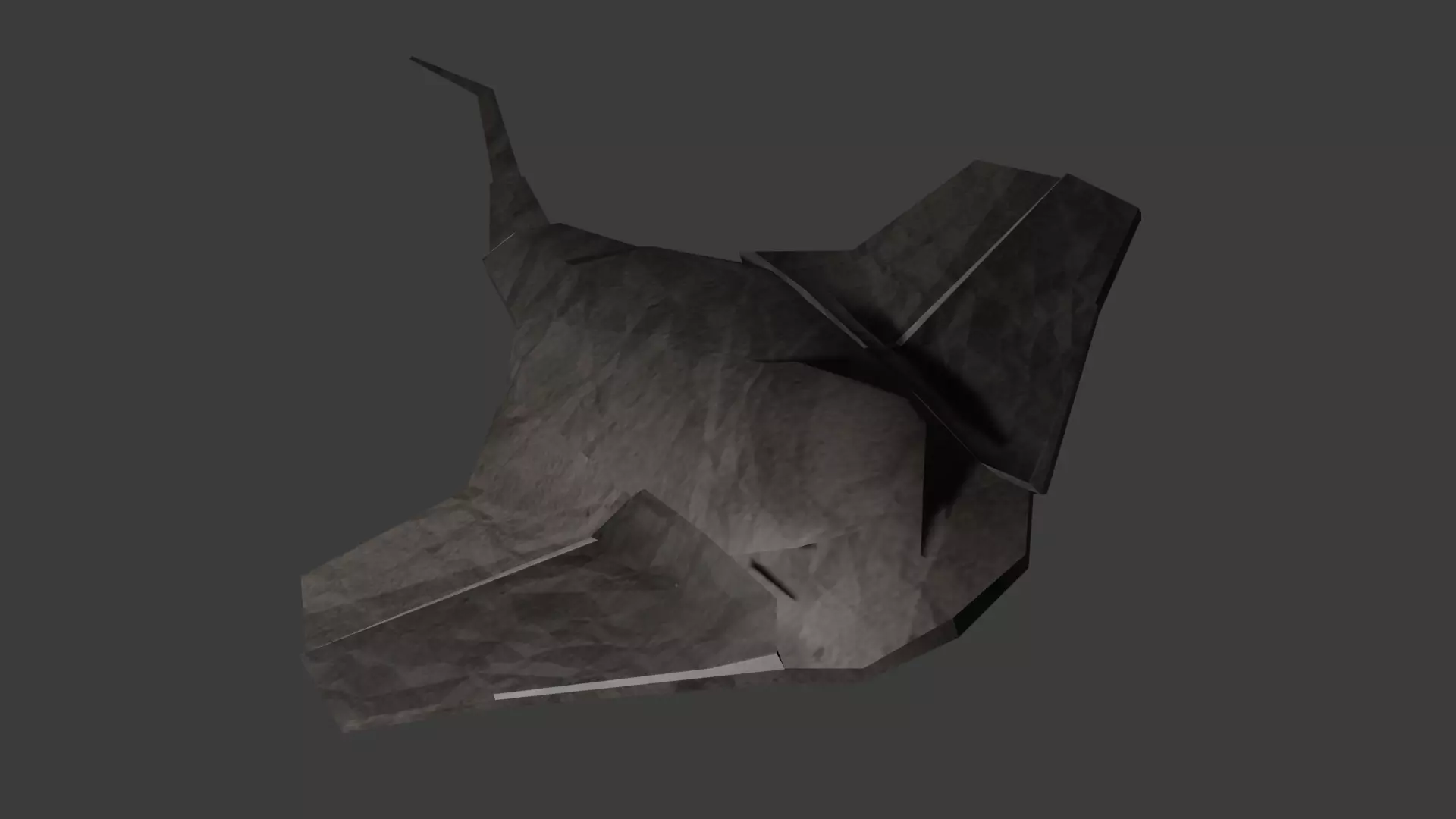 Stingray paper aesthetic Free low-poly 3D model