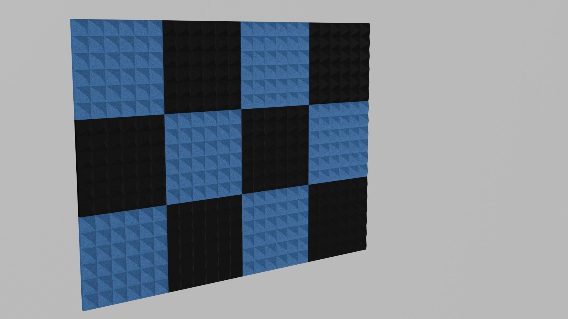 Acoustic Foam Panels Free low-poly 3D model_1