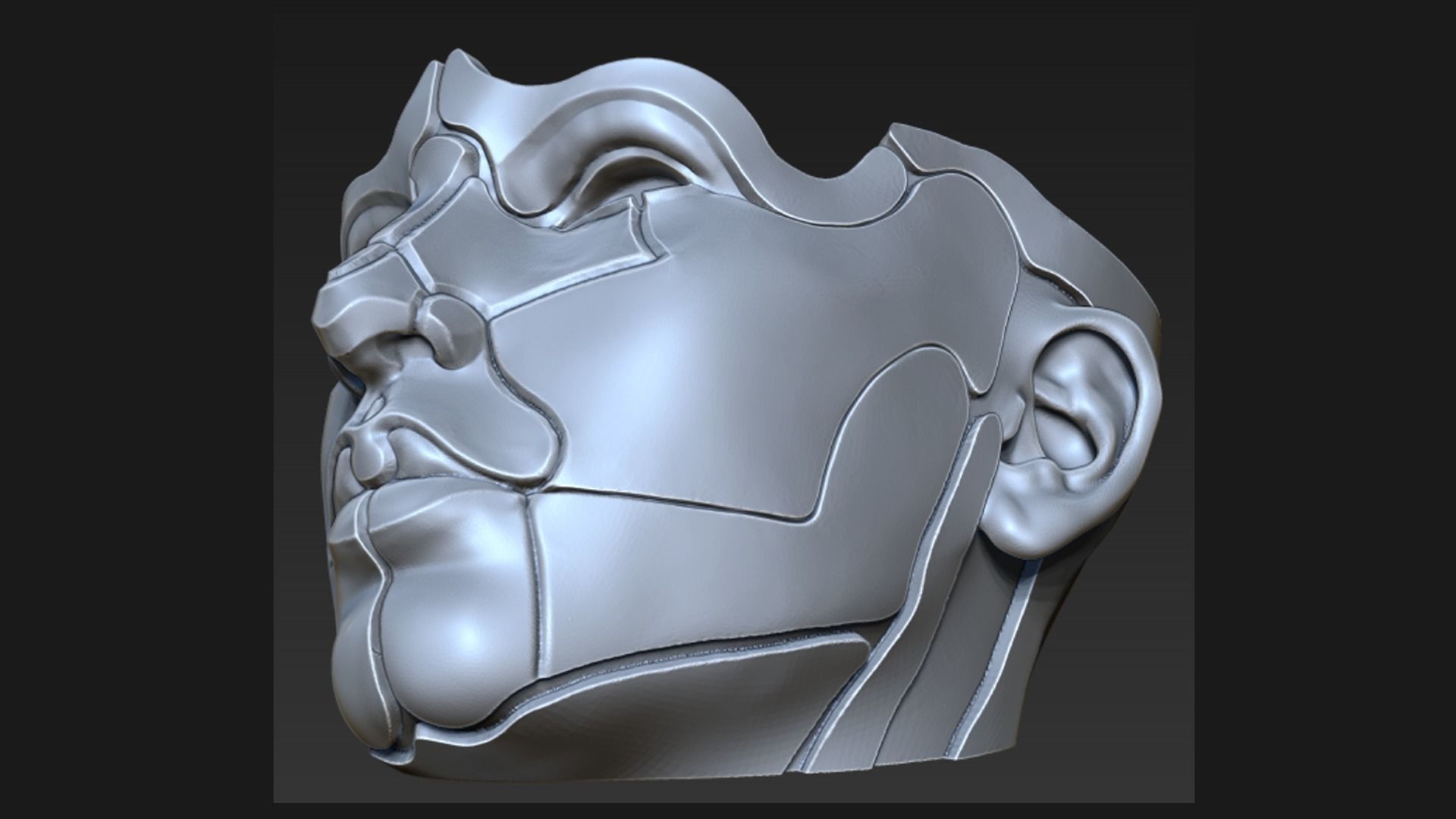 Sci-Fi Head 3D print model_3