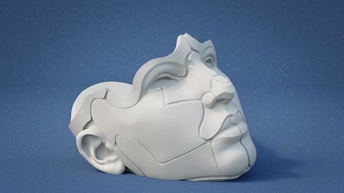 Sci-Fi Head 3D print model