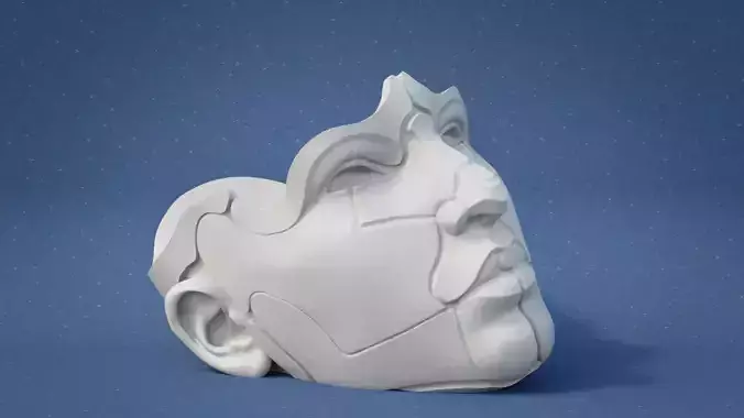 Sci-Fi Head 3D print model