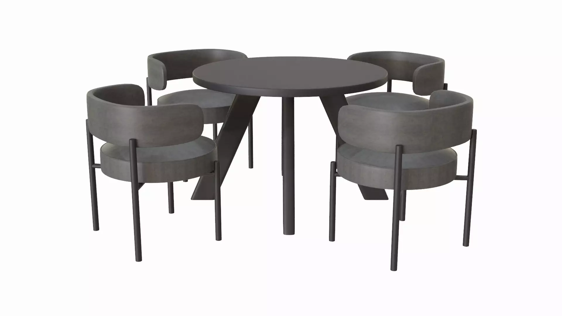 table and chair 3D model_0