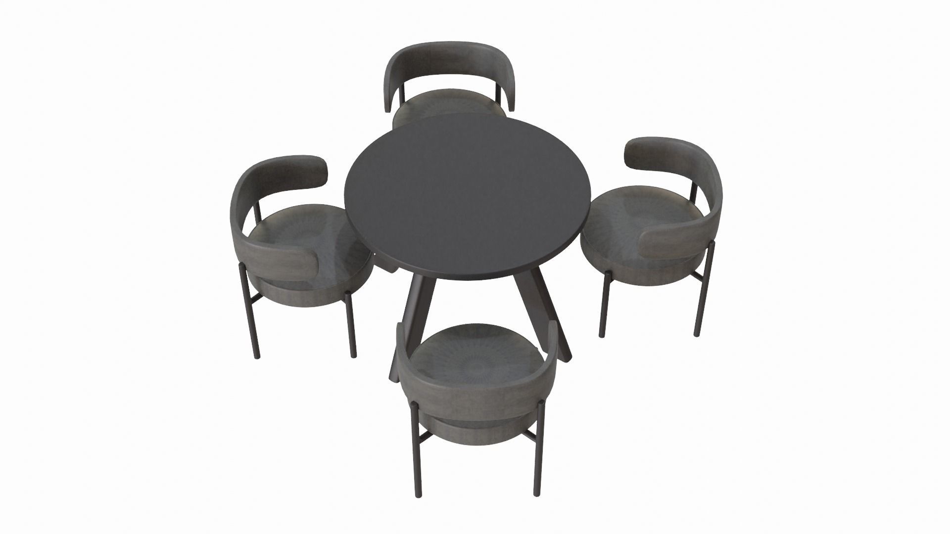 table and chair 3D model_2