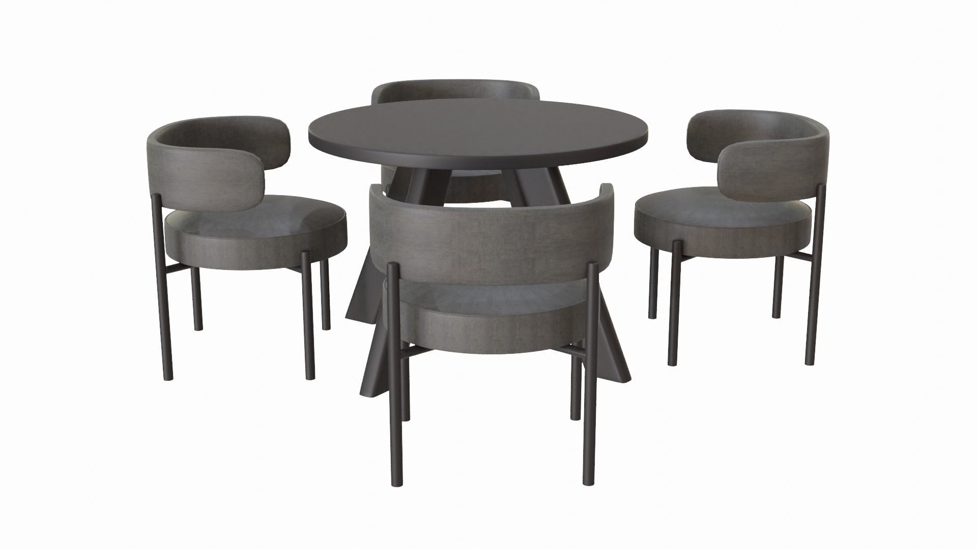table and chair 3D model_1
