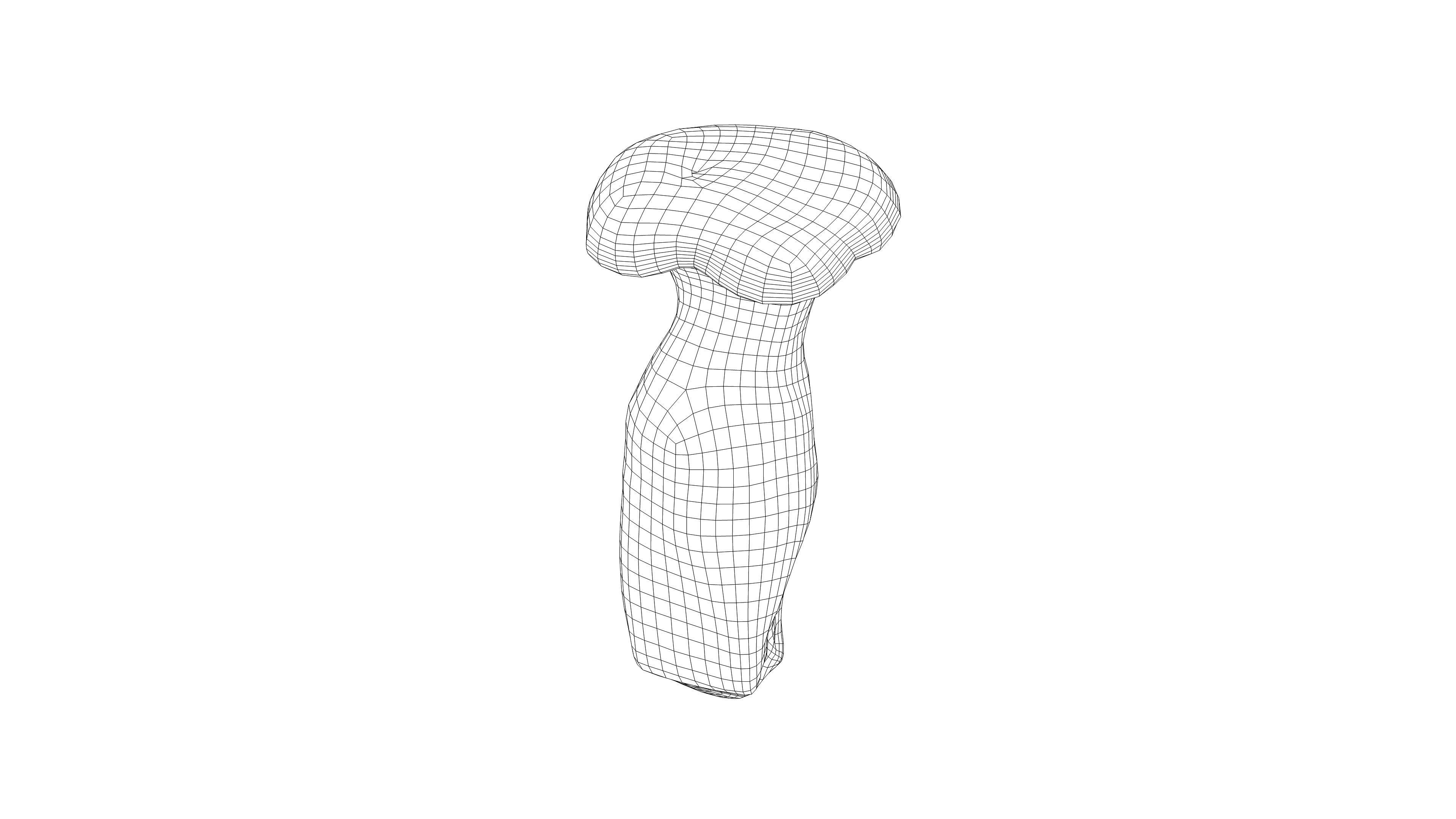 Photorealistic 3D scan of Oyster mushroom Low-poly 3D model_15