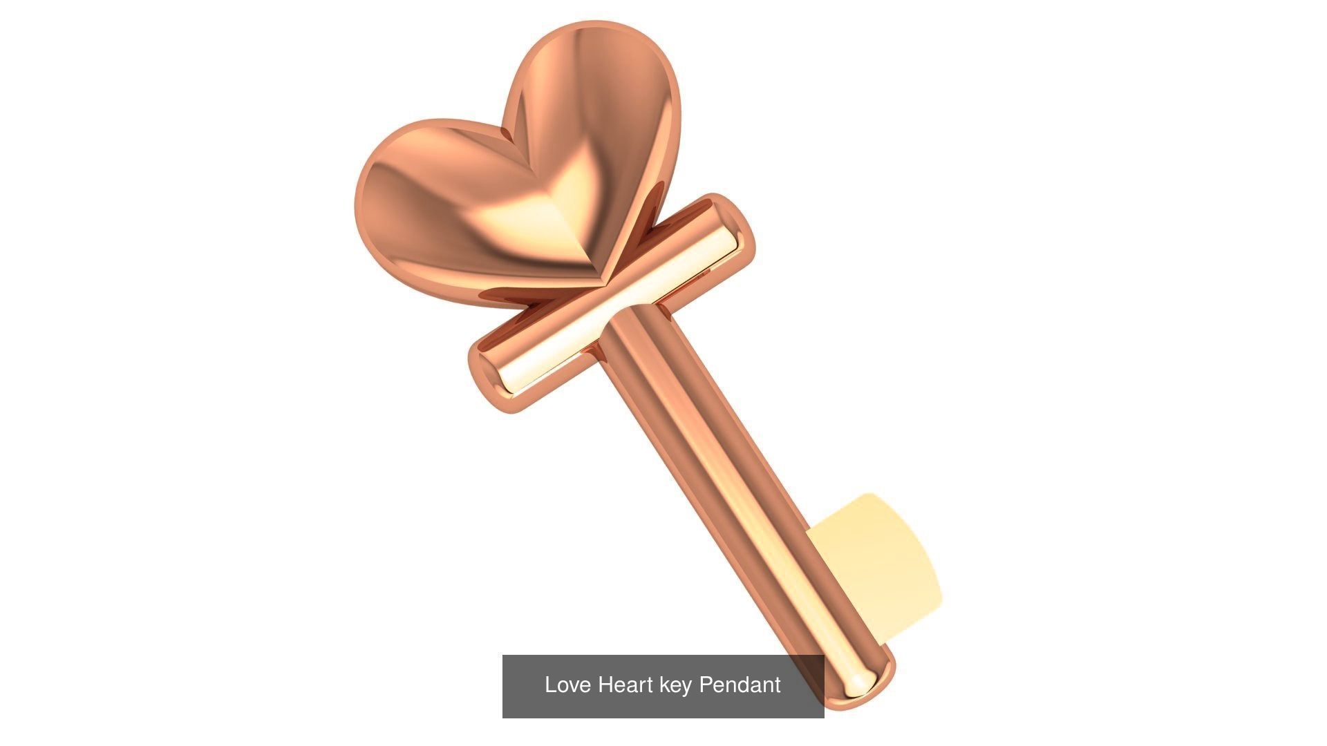 129 Heart Love Valentine Charm Pendant Necklace 3D Model Collection_88