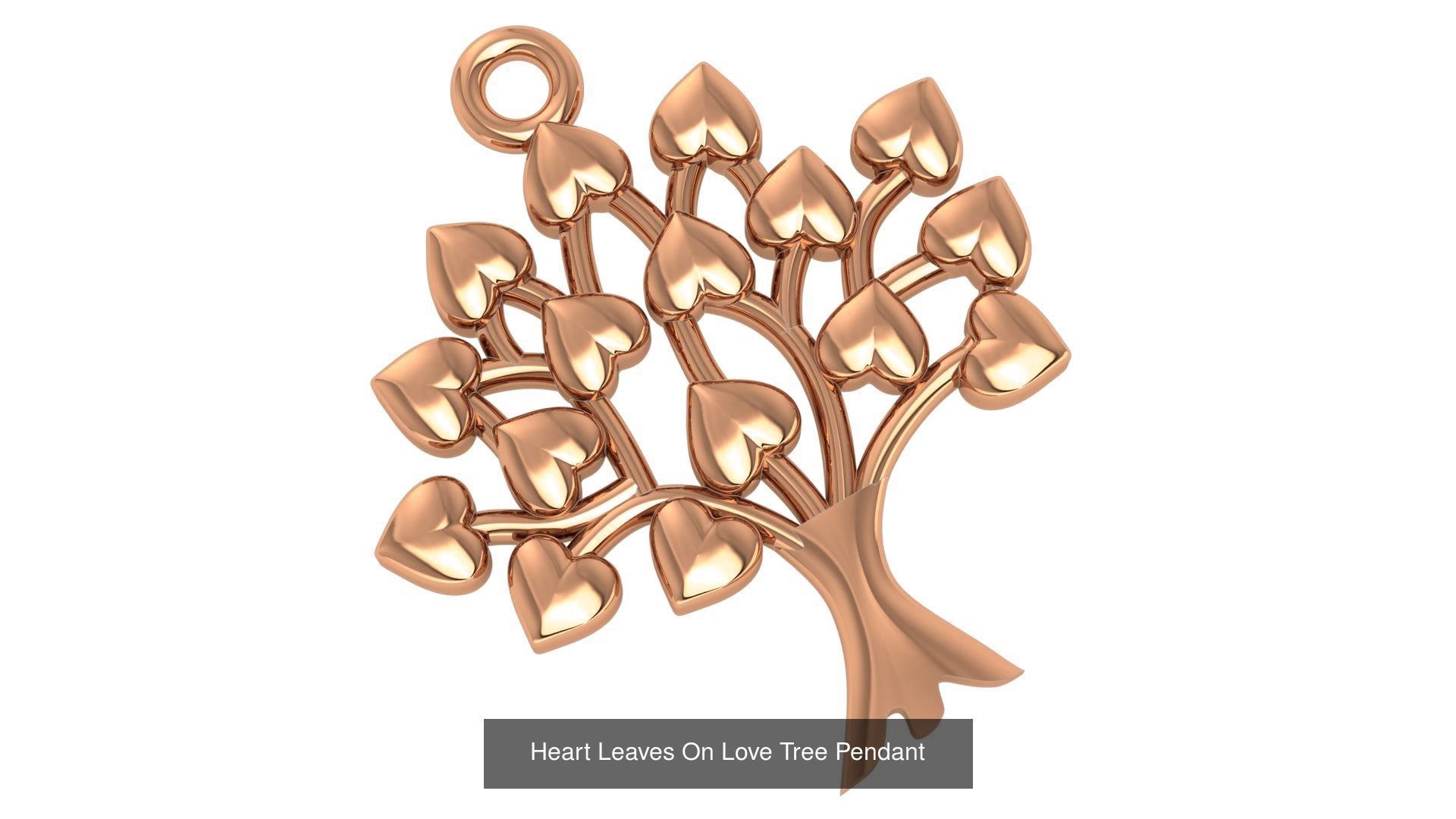 129 Heart Love Valentine Charm Pendant Necklace 3D Model Collection_44