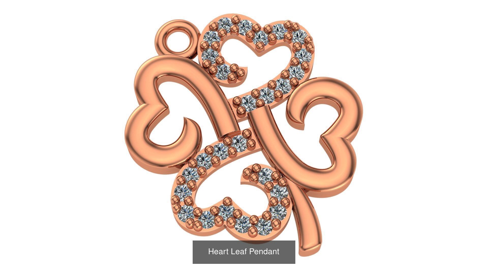 129 Heart Love Valentine Charm Pendant Necklace 3D Model Collection_16