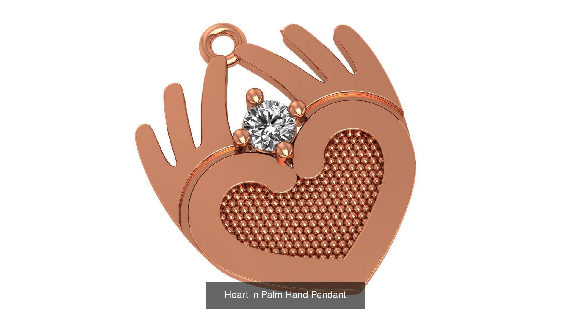 129 Heart Love Valentine Charm Pendant Necklace 3D Model Collection_51