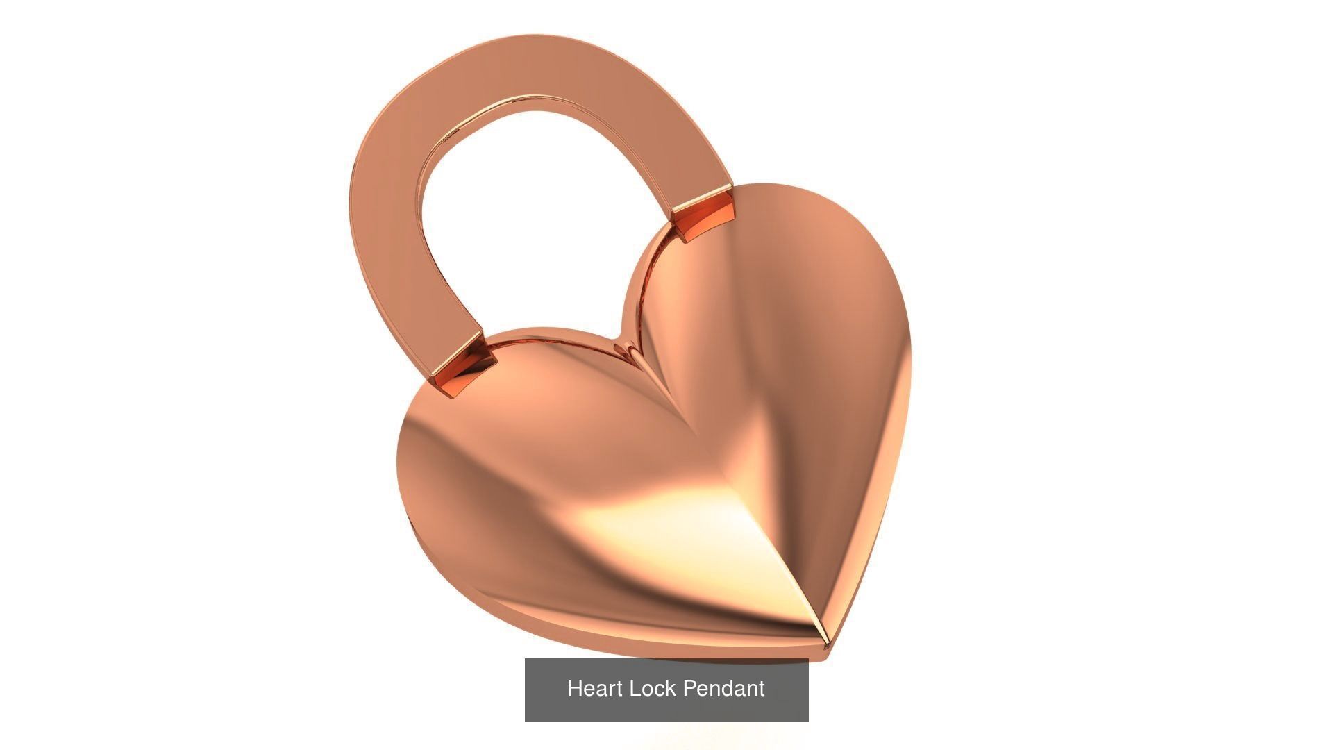 129 Heart Love Valentine Charm Pendant Necklace 3D Model Collection_35