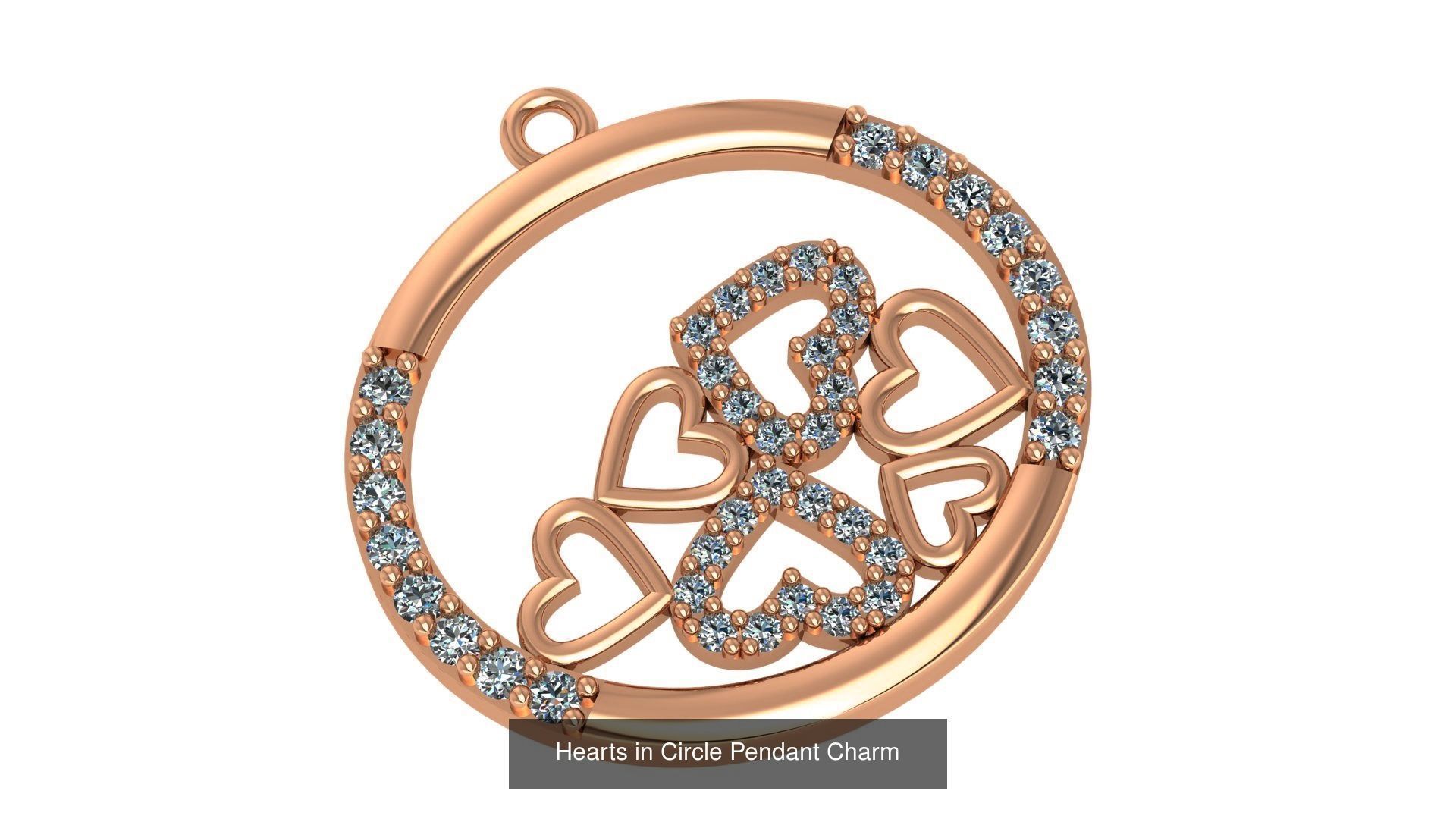 129 Heart Love Valentine Charm Pendant Necklace 3D Model Collection_22