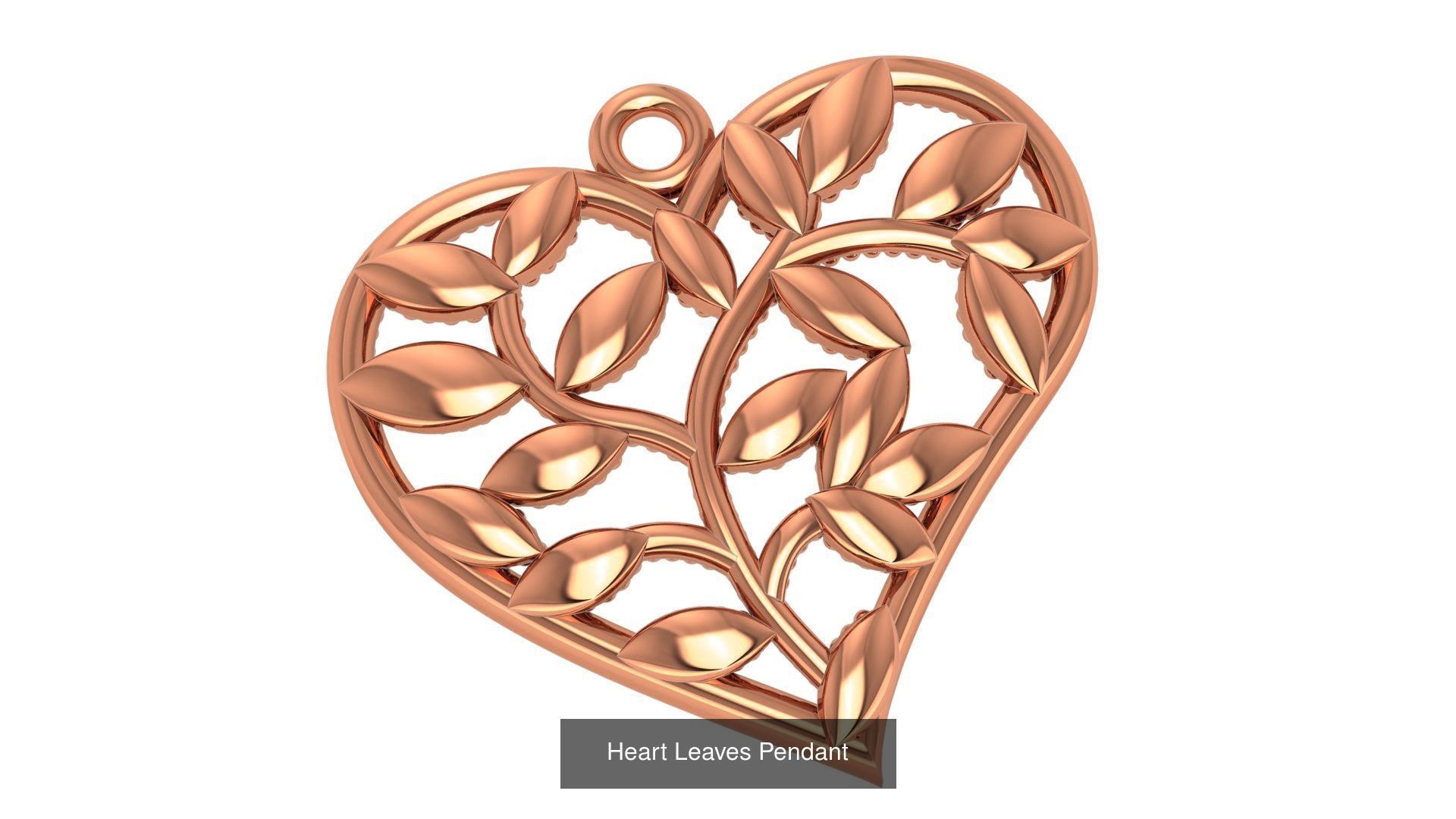 129 Heart Love Valentine Charm Pendant Necklace 3D Model Collection_62