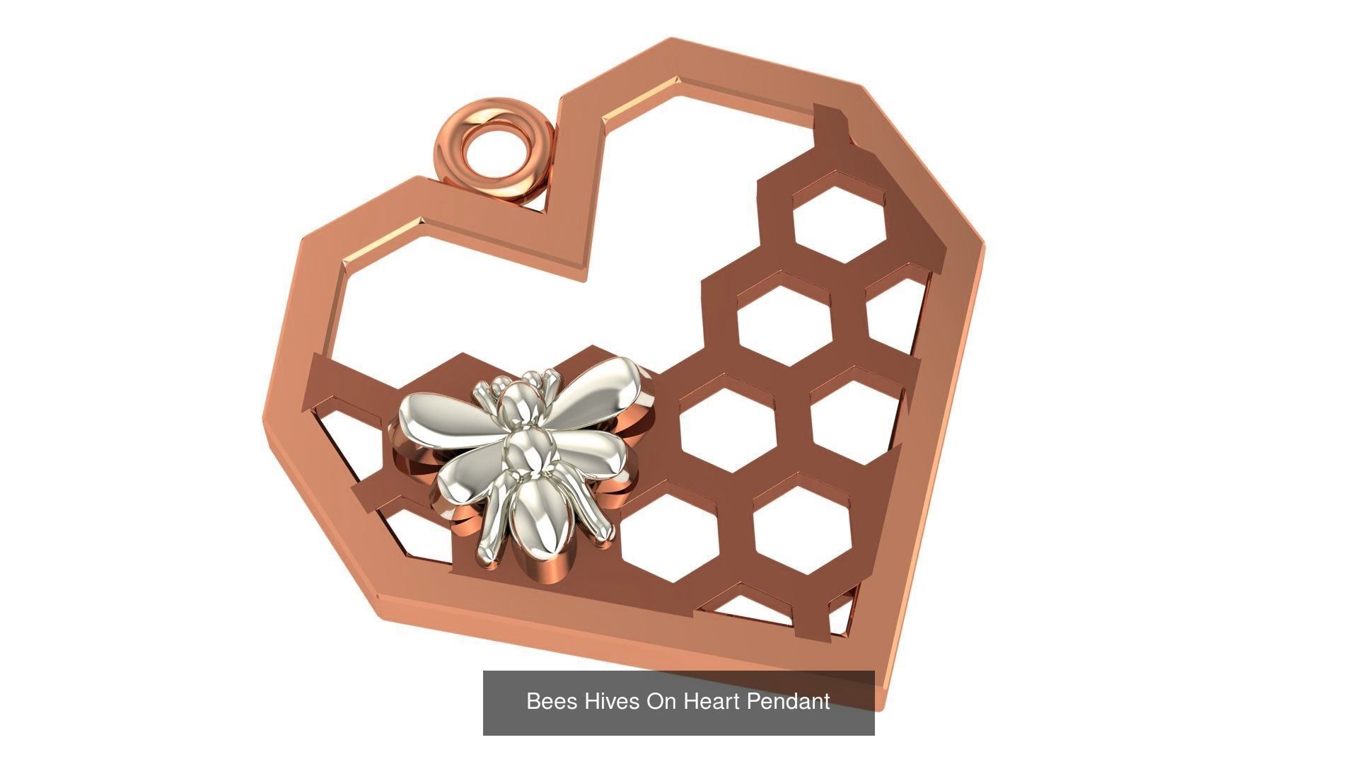 129 Heart Love Valentine Charm Pendant Necklace 3D Model Collection_8