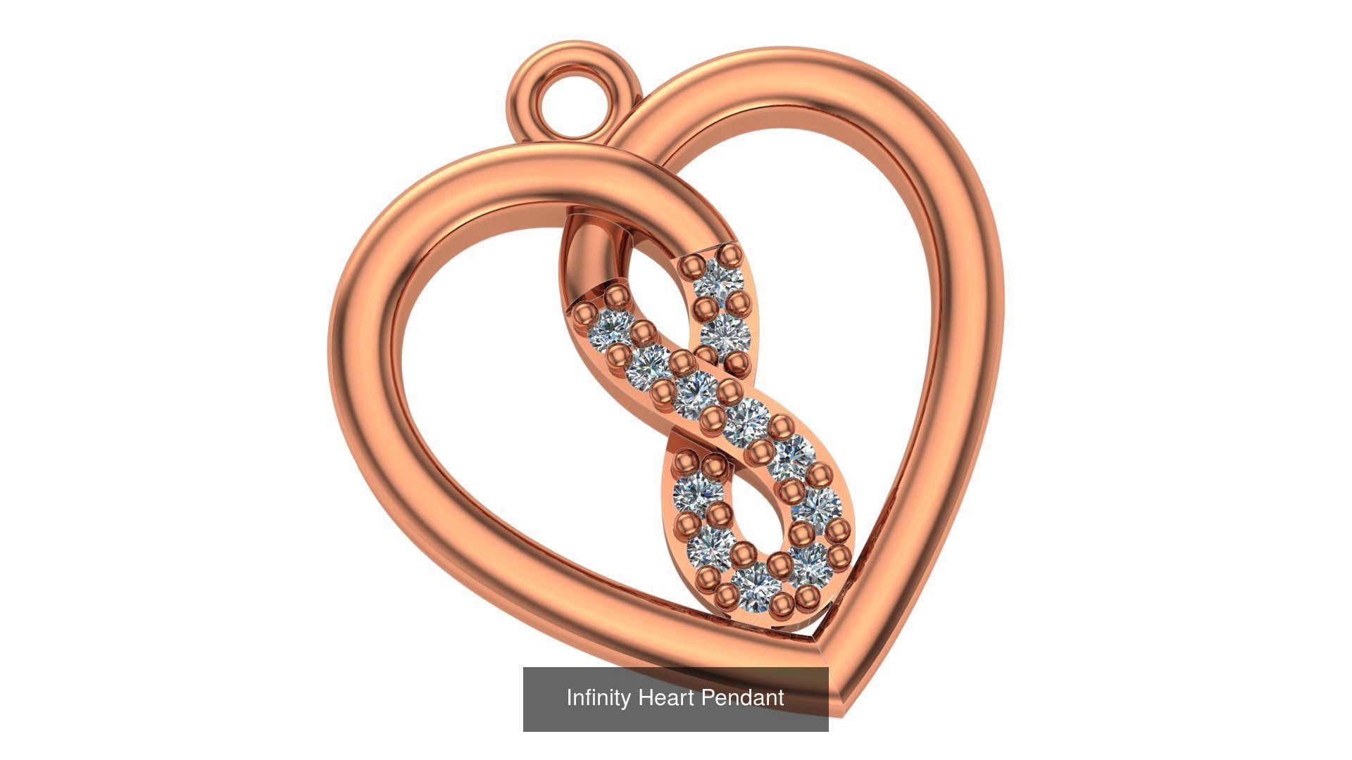 129 Heart Love Valentine Charm Pendant Necklace 3D Model Collection_69