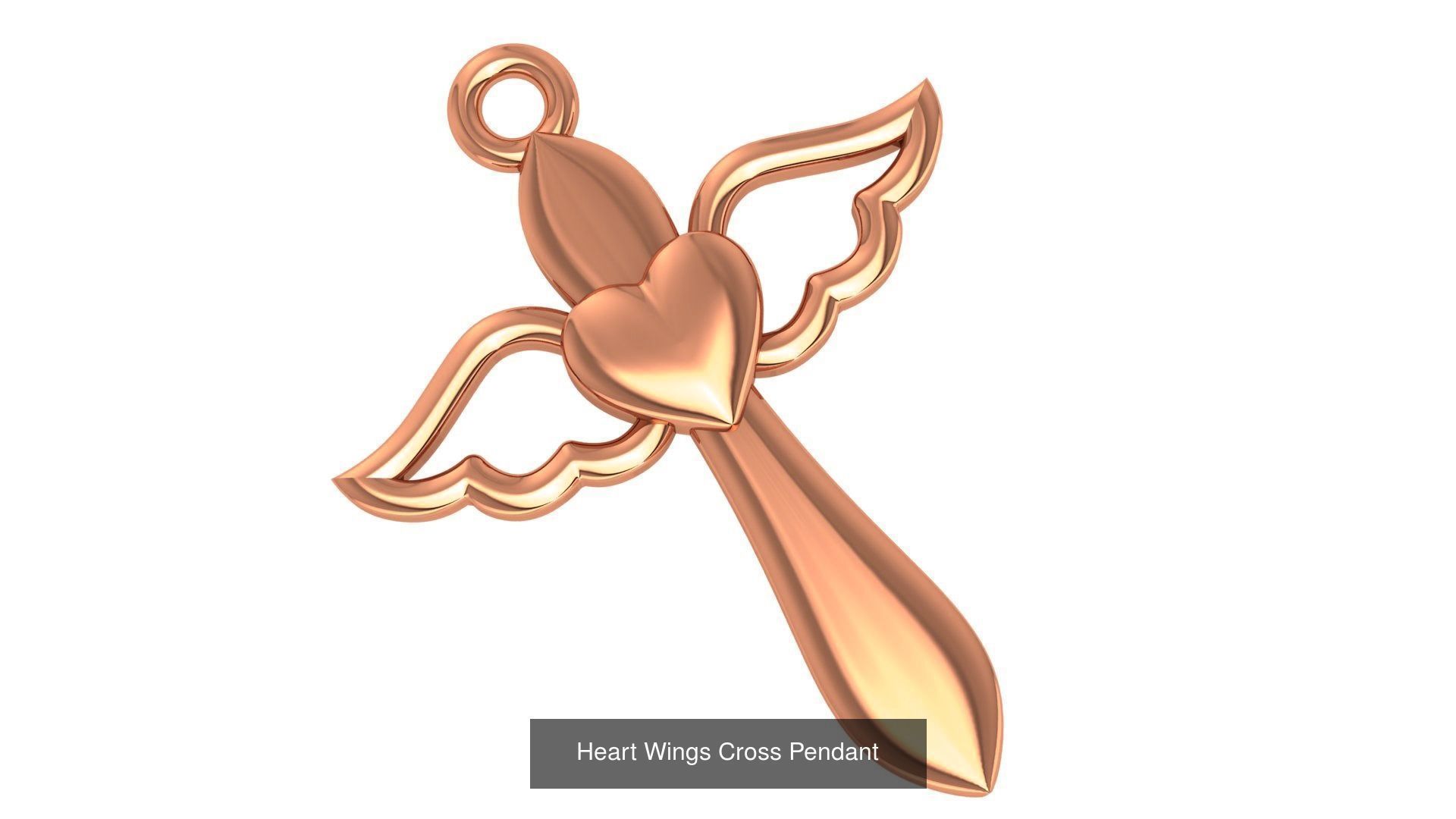 129 Heart Love Valentine Charm Pendant Necklace 3D Model Collection_114