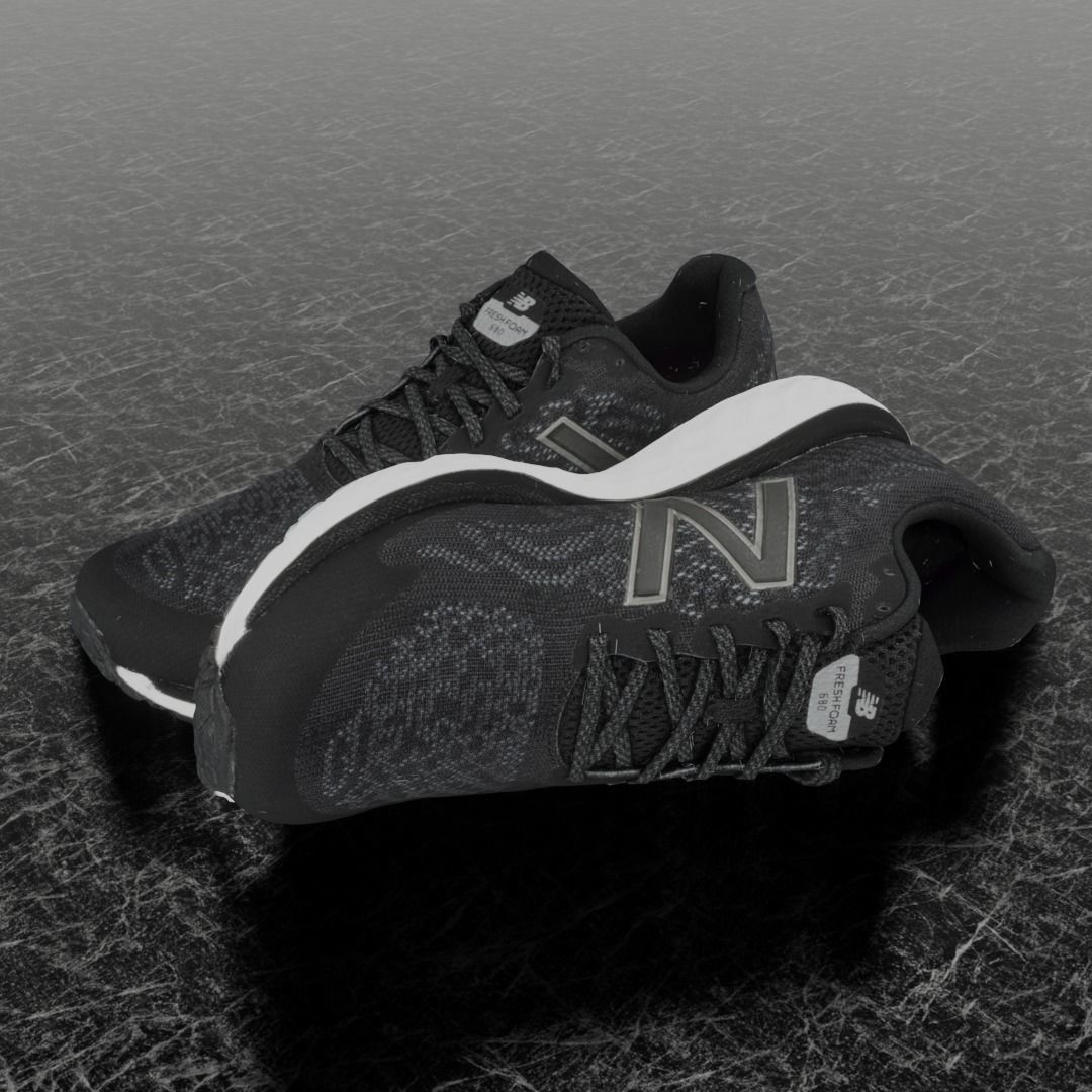 NEW BALANCE 680  3D SHOES Low-poly 3D model_1