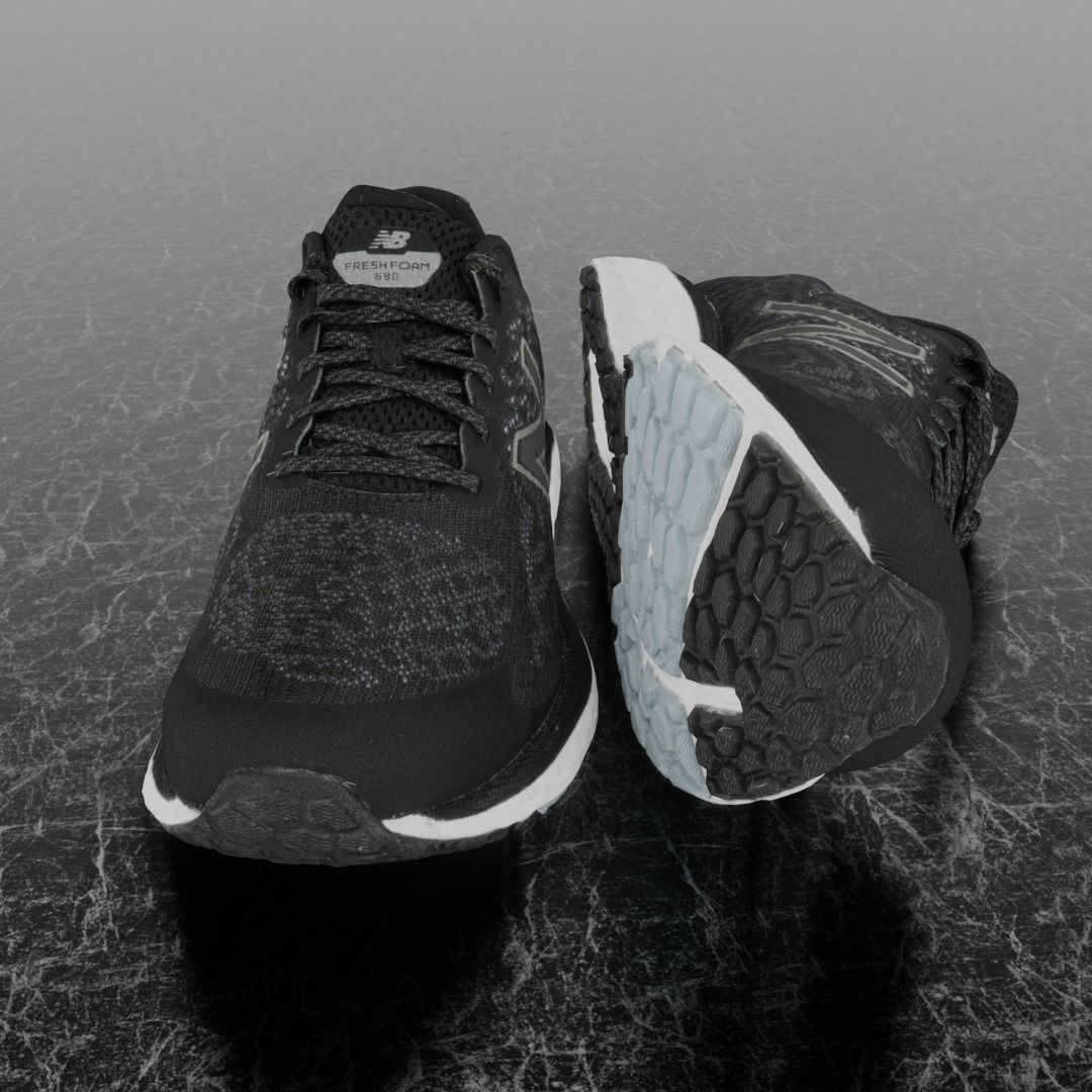 NEW BALANCE 680  3D SHOES Low-poly 3D model_3