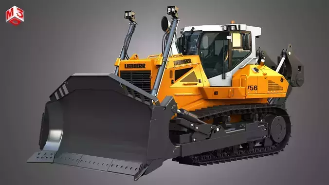 PR 756 Litronic Crawler Dozer 3D model