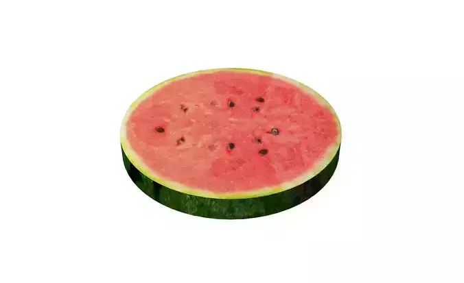 Prop17 A Slice of Watermelon Low-poly 3D model