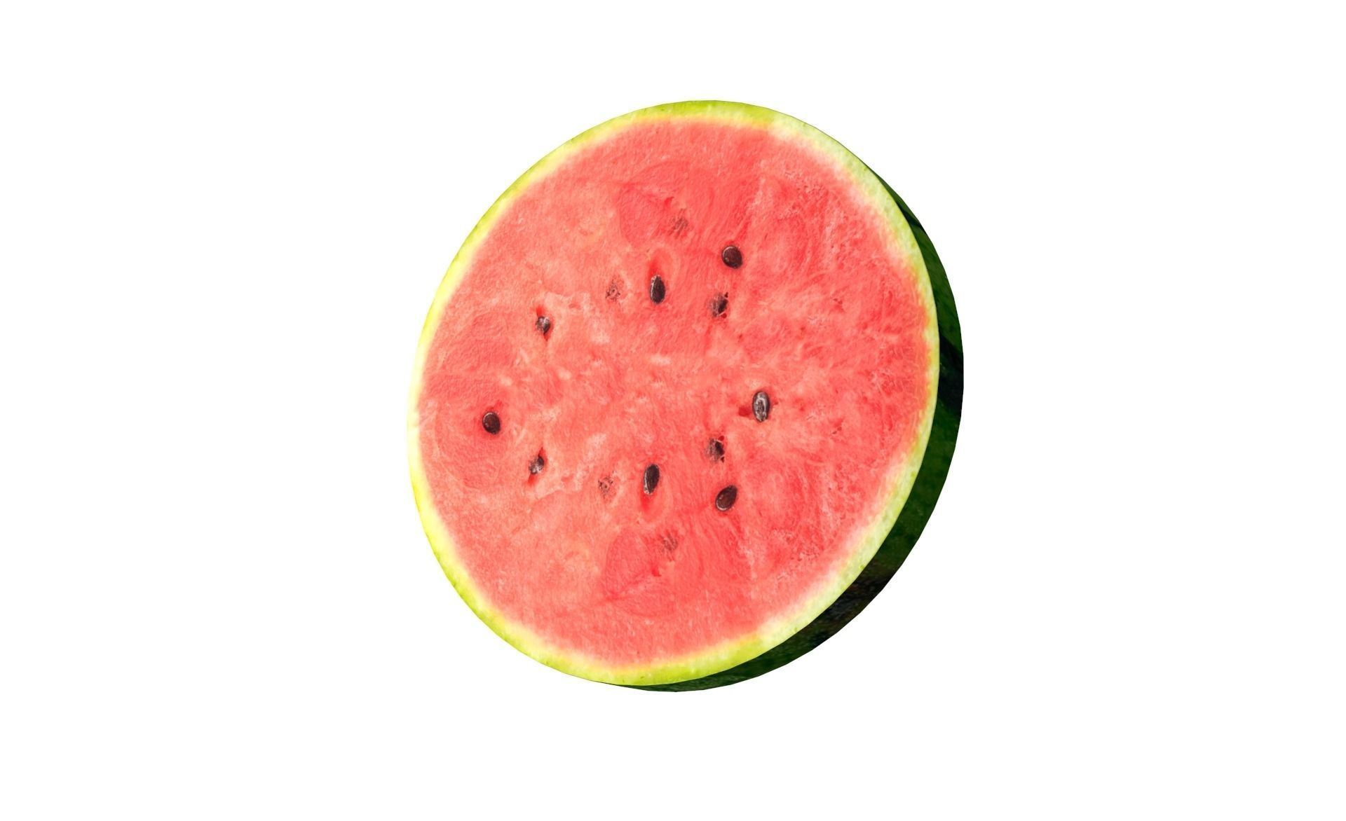 Prop17 A Slice of Watermelon Low-poly 3D model_5