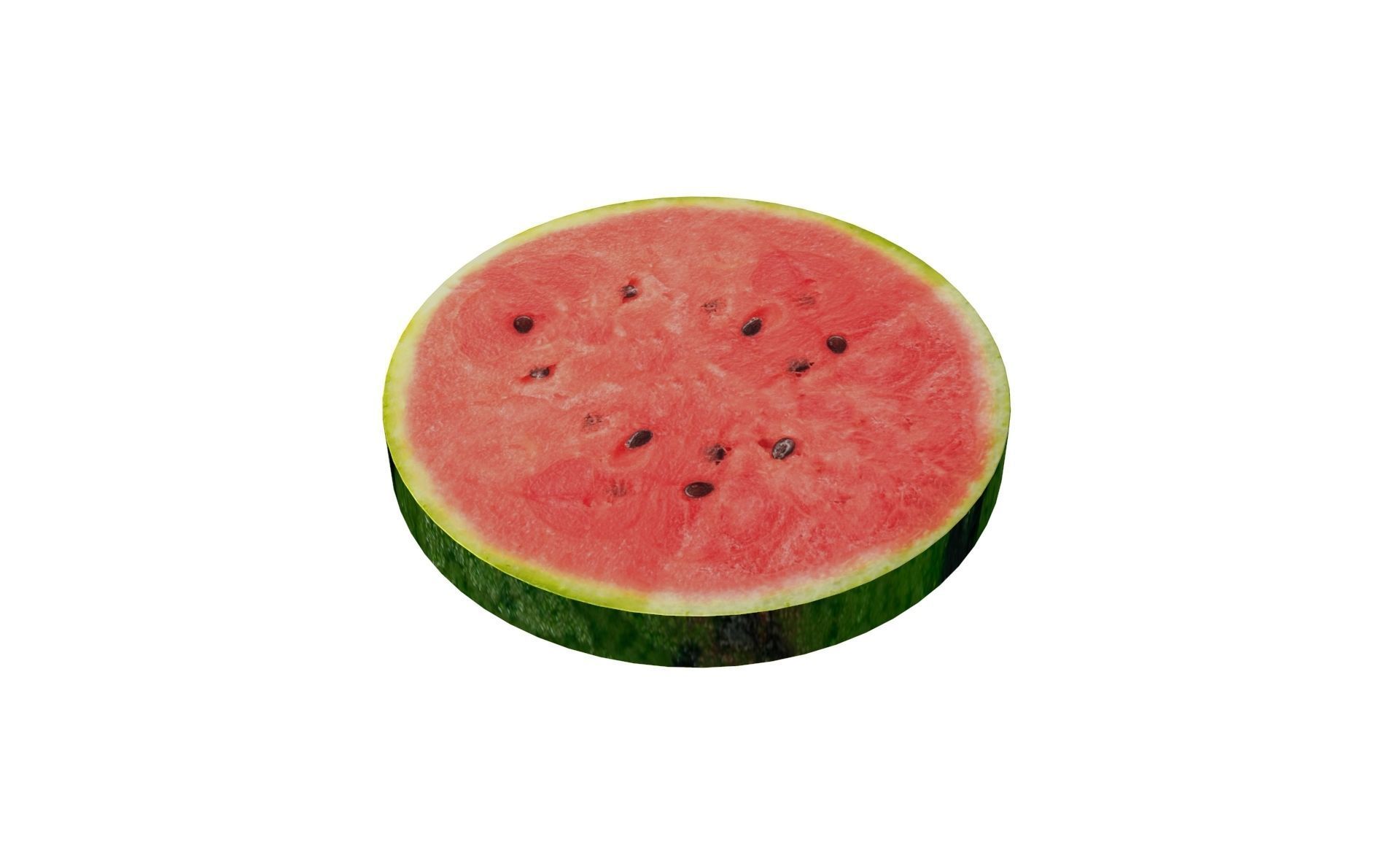 Prop17 A Slice of Watermelon Low-poly 3D model_10