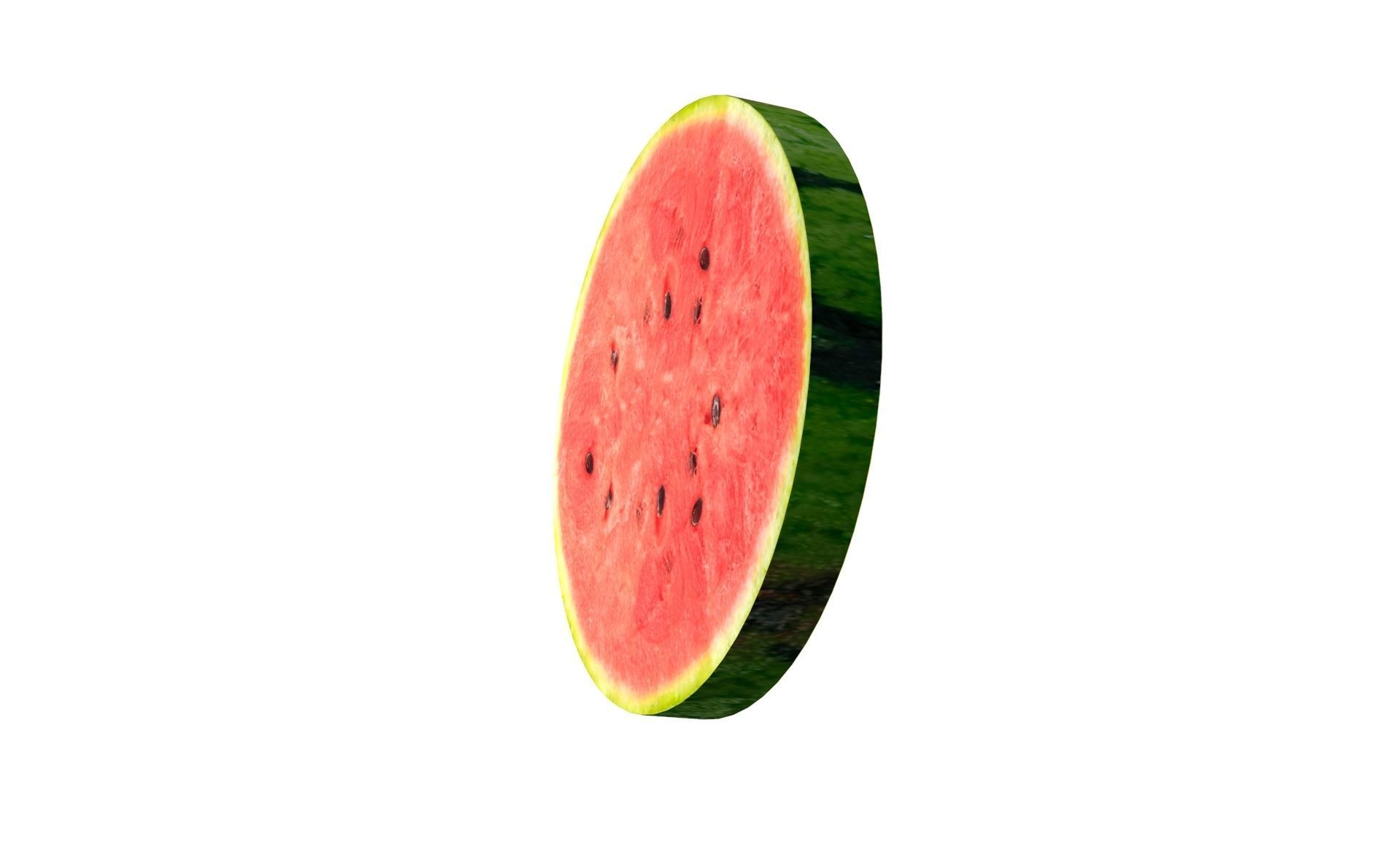Prop17 A Slice of Watermelon Low-poly 3D model_6