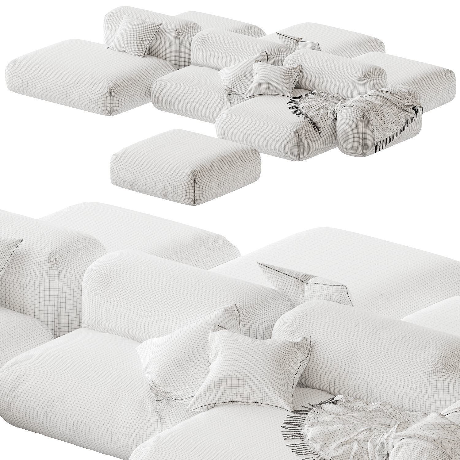 Modular sofa Dyvan Dyvan composition set 001 by Alex Rekhlitskyi 3D model_3