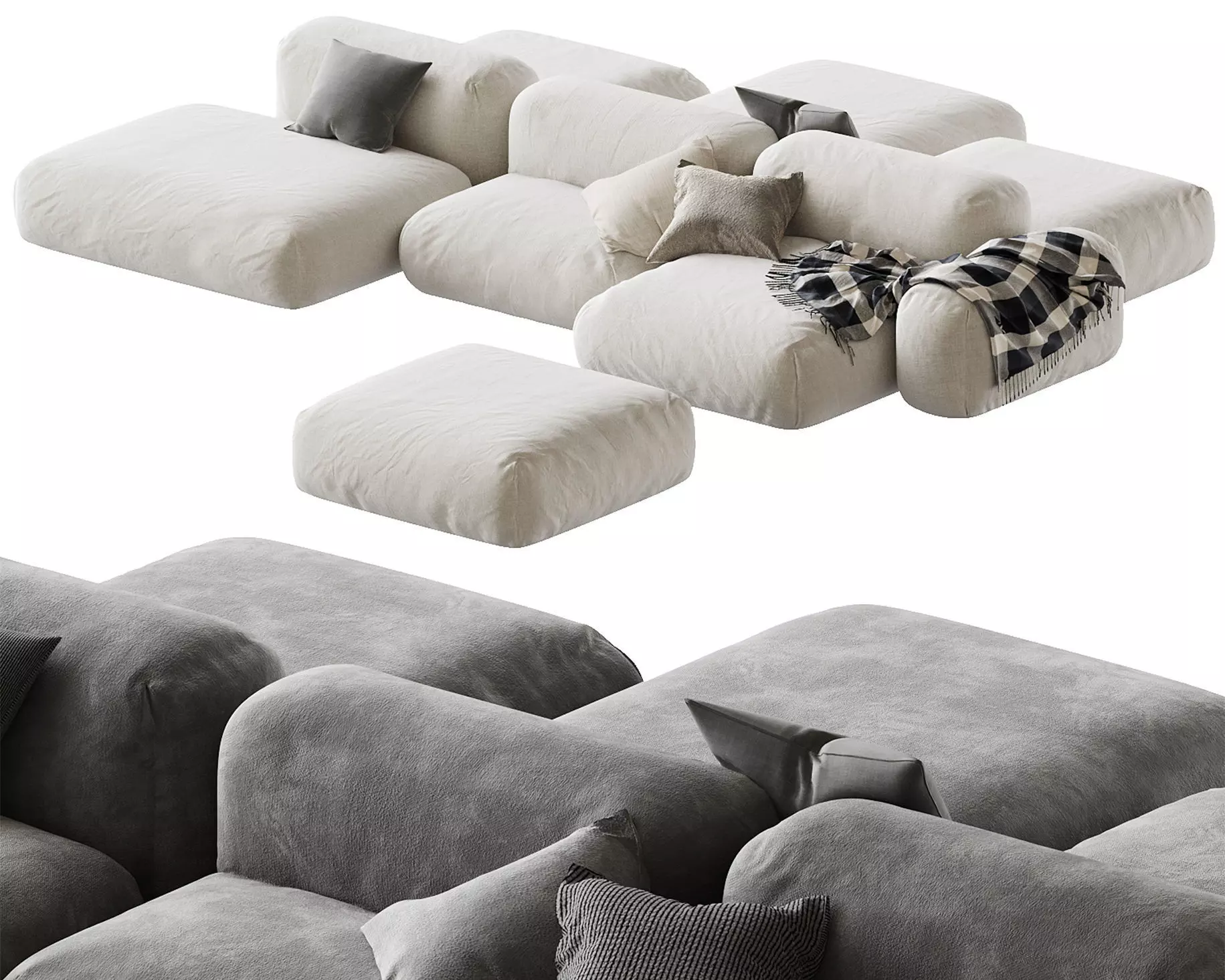 Modular sofa Dyvan Dyvan composition set 001 by Alex Rekhlitskyi 3D model_0