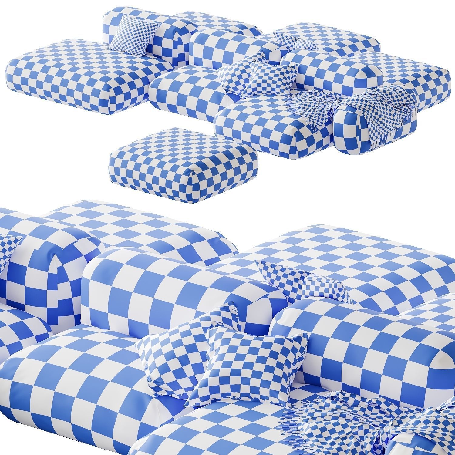 Modular sofa Dyvan Dyvan composition set 001 by Alex Rekhlitskyi 3D model_4