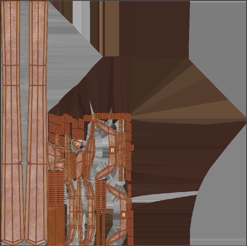 Big two-handed sword LIBERTAS Low-poly 3D model_8