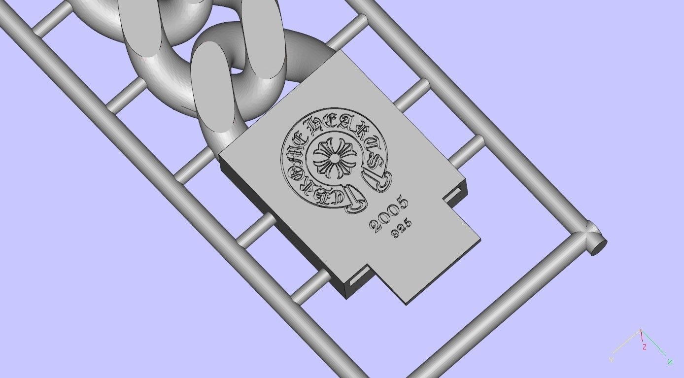 chrome heart FANCY CHAIN BOX BRACELET  3D model_10