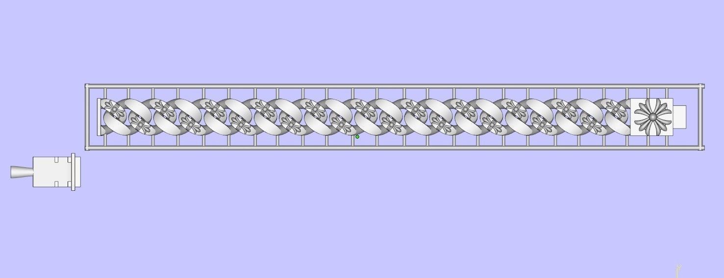 chrome heart FANCY CHAIN BOX BRACELET  3D model_8