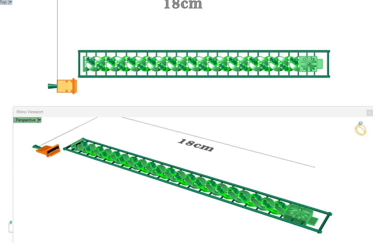 chrome heart FANCY CHAIN BOX BRACELET  3D model_7