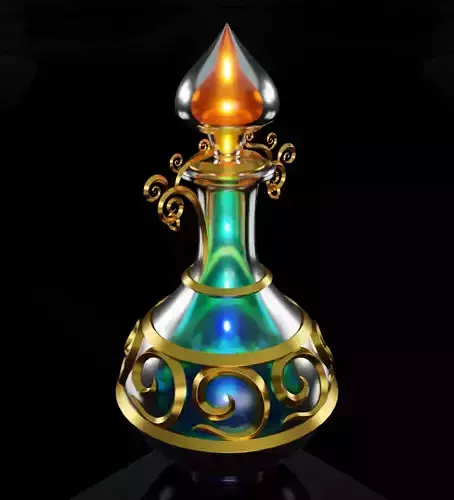 genie lamp magic 3D model