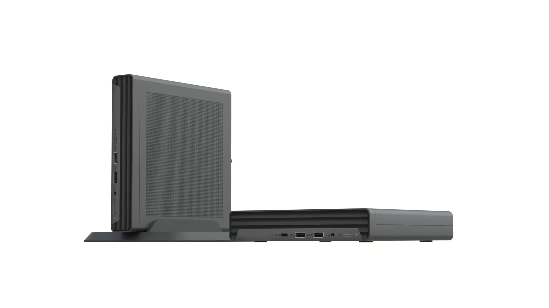 Mini Desktop Computer Low-poly 3D model_0