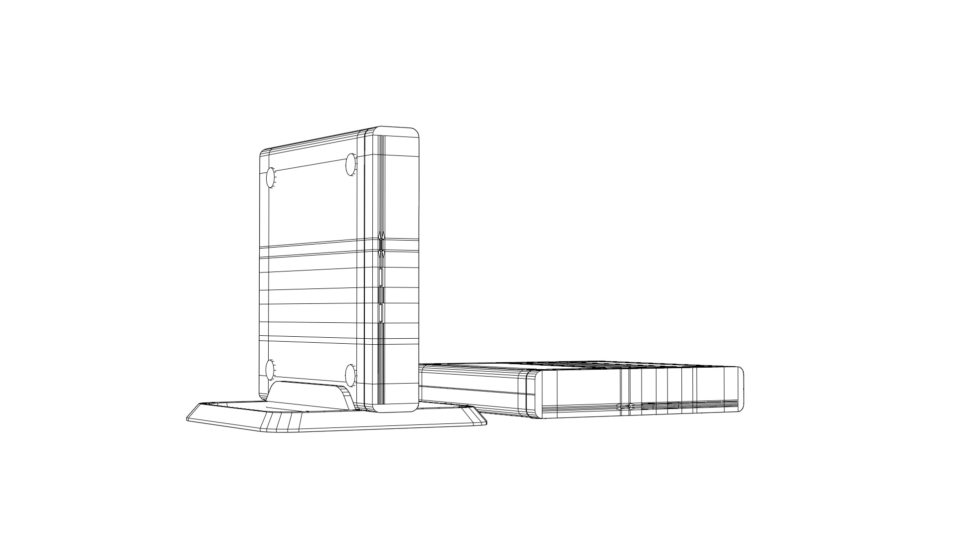 Mini Desktop Computer Low-poly 3D model_5