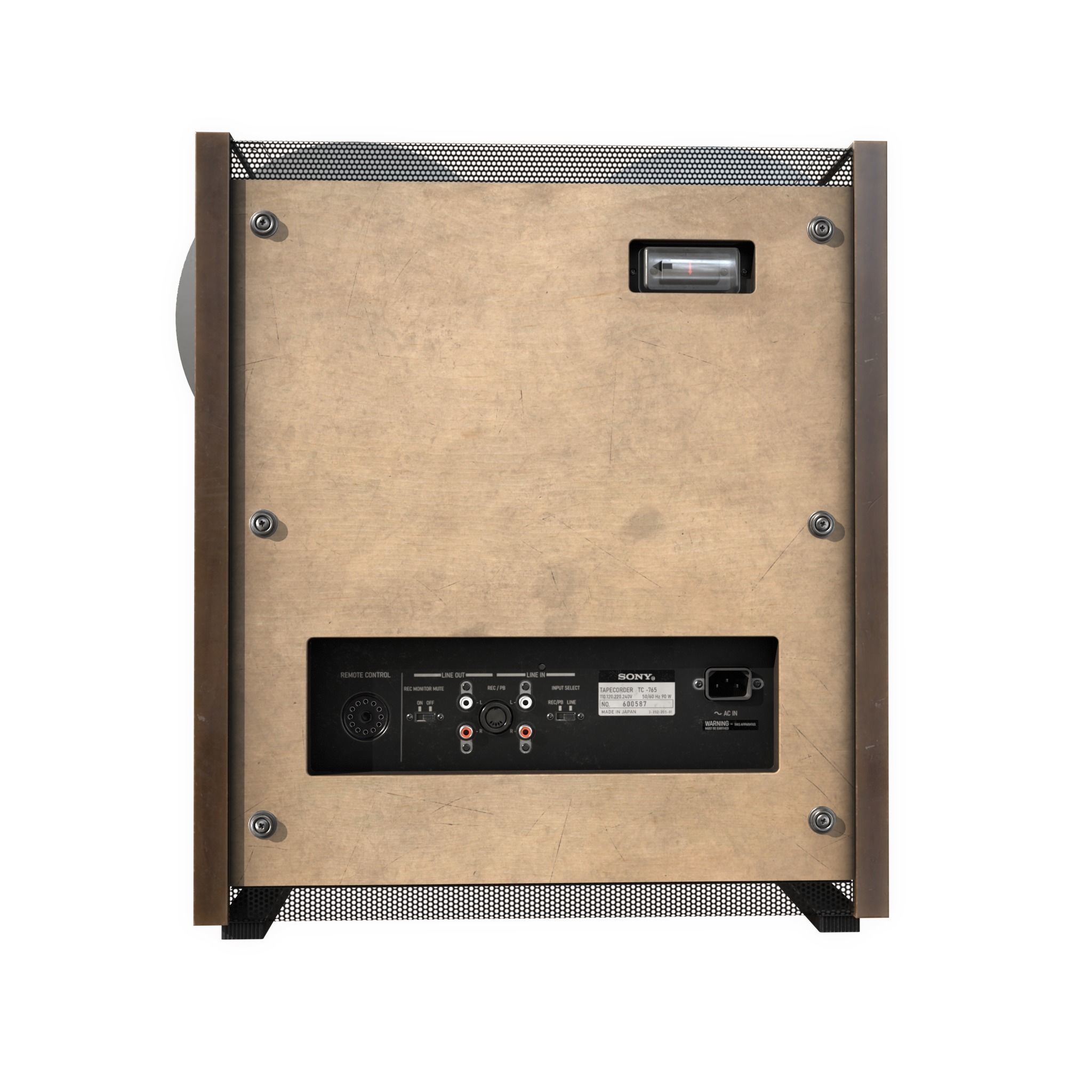 Sony TC-765 tape recorder Low-poly 3D model_4