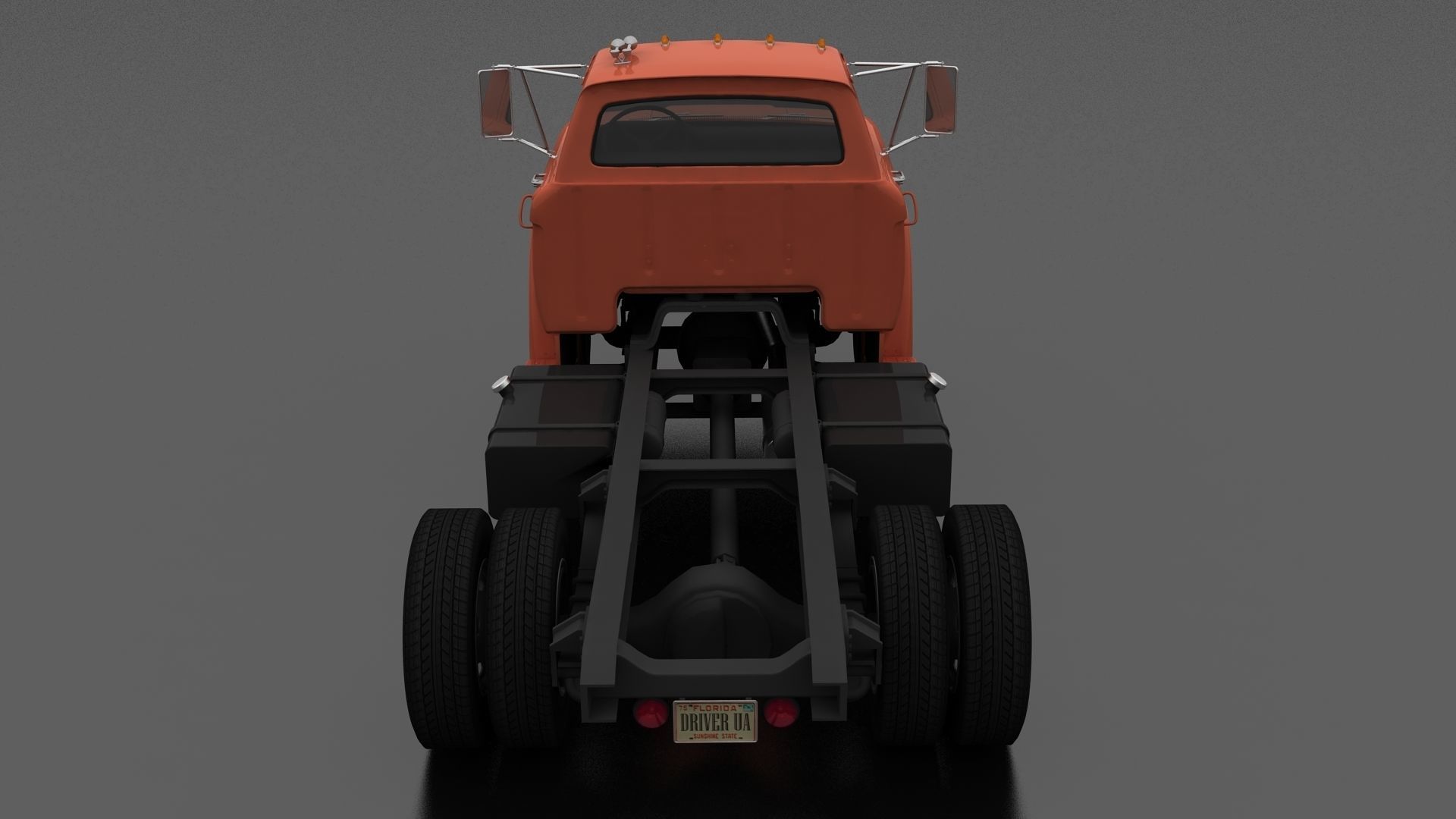 N-Series N-600 Truck Chassis 1963 Low-poly 3D model_3
